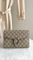 Gucci Brown Dionysus Supreme Wallet on Chain Bag WOC