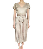 Horses Atelier Beige Linen Blend Wrap Dress - 2 / US 6