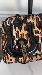Fendi Vintage 2006 Leopard Print Pony Hair Patent B Bag