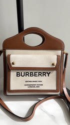 Burberry Small Canvas and Leather Pocket Bag