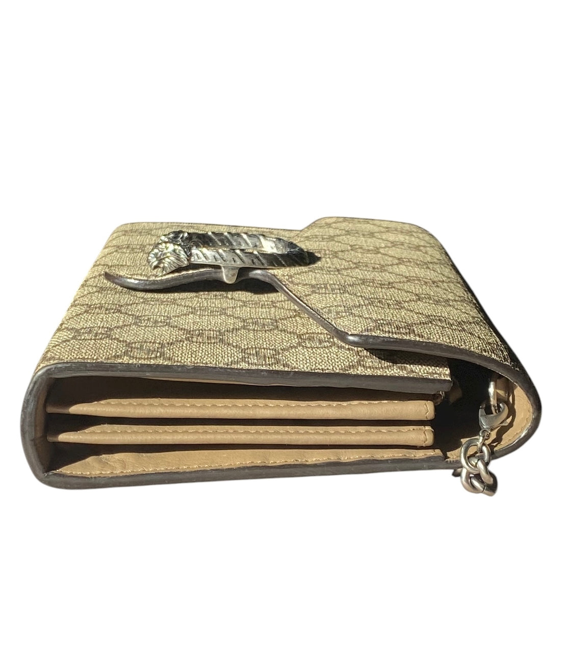 Gucci Monogram Canvas Dionysus Wallet on Chain Crossbody Bag