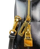 Prada Black Saffiano Vernice Bauletto Crossbody Bag
