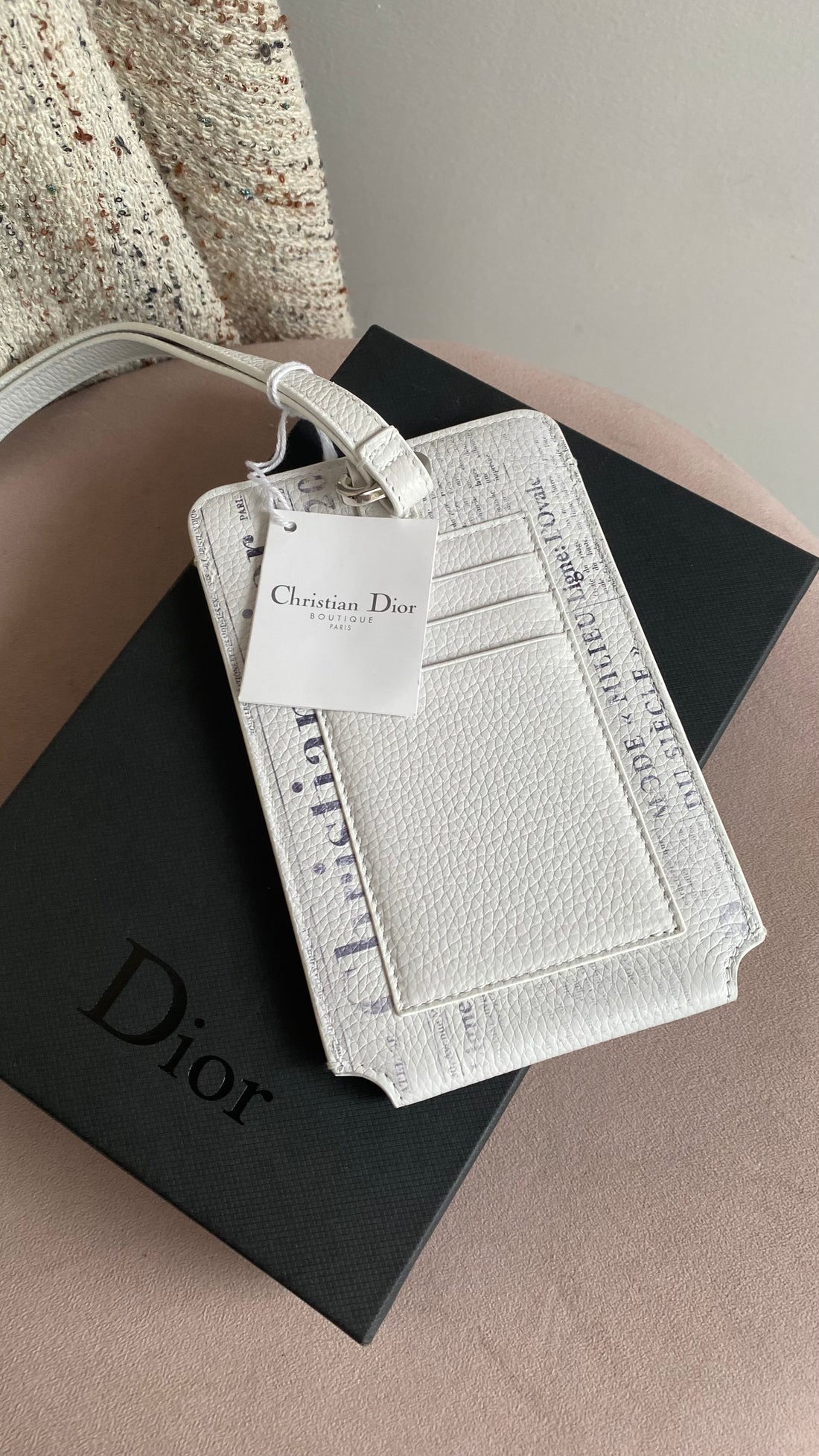 Dior x Daniel Arsham Homme SS20 Newsprint Grained Calfskin Phone Dior x Daniel Arsham Homme SS20 Newsprint Grained Calfskin Phone