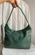 Goyard Green Goyardine Boheme Hobo Shoulder Bag