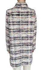 Giambattista Valli Ivory & Pink Faux Pocket Tweed Coat - 44 / US 8