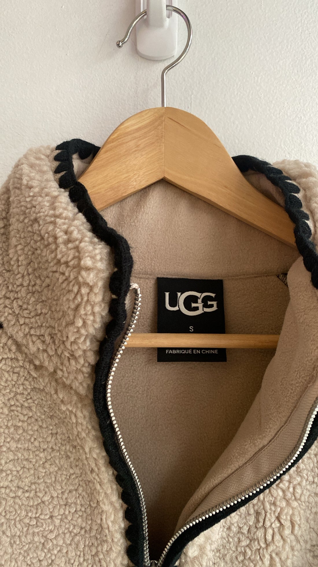 UGG Cutout Lace Fuzzy Jacket