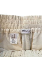 Brunello Cucinelli Ivory Twill Tapered Trousers - IT 42 / US 6