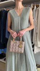 Dior Lady Dior Taupe Cannage Quilted Leather Small Bag GHW