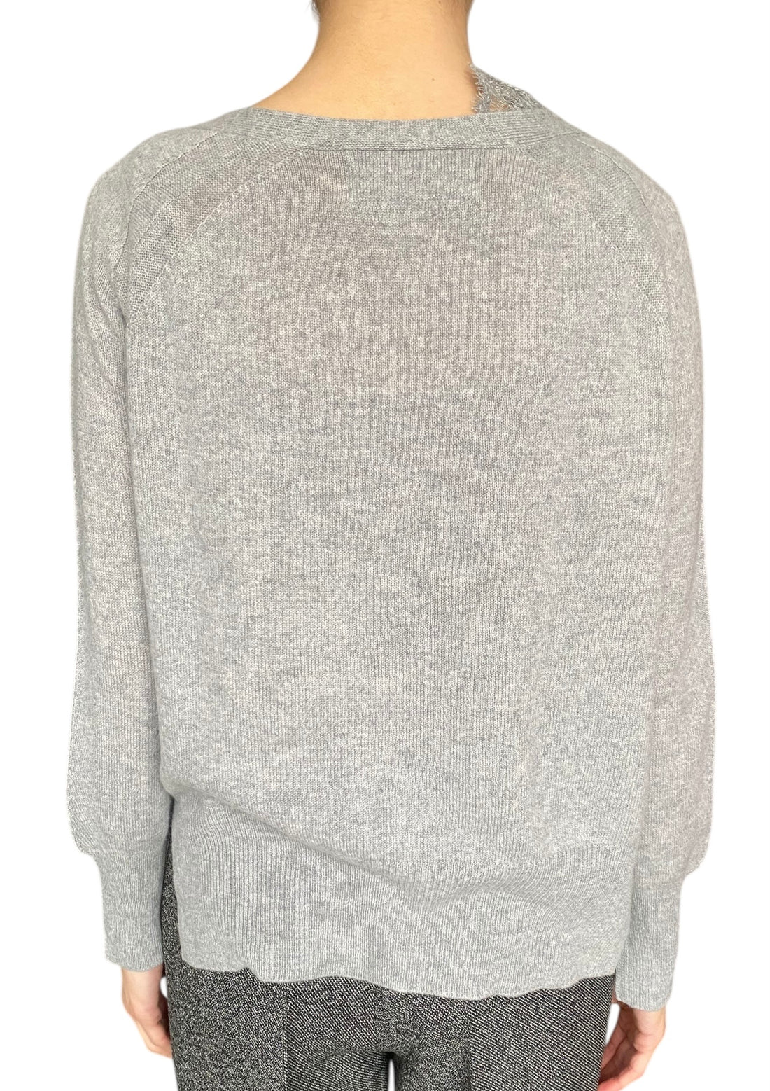 Ermanno Scervino Grey Cashmere Lace Cardigan - S