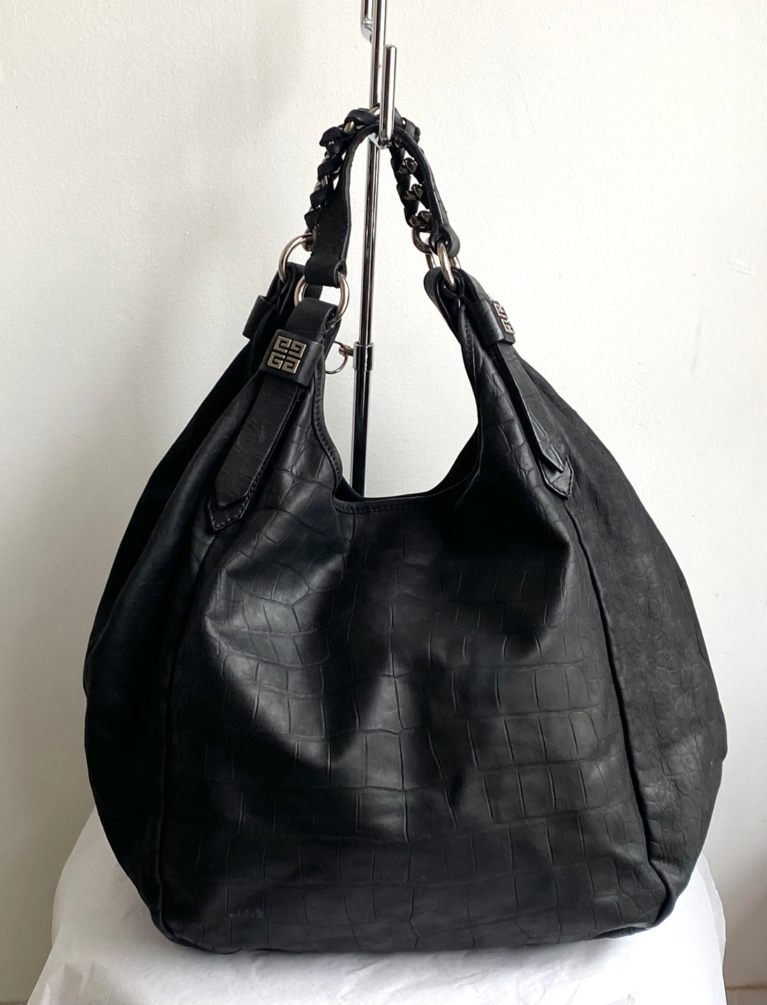 Givenchy Eclipse Black Leather Hobo Bag