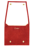 Cartier Red Jewelry Travel Pouch and Watch Bracelet Cushion