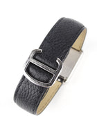 Cartier Stainless Steel and Black Leather Tank Solo 22mm