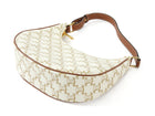 Celine Brown White Ava Medium Triomphe Coated Canvas Shoulder Bag