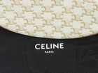 Celine Brown White Ava Medium Triomphe Coated Canvas Shoulder Bag