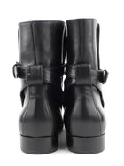 Celine Black Brushed Leather Block Heel Jodhpur Boots - 38