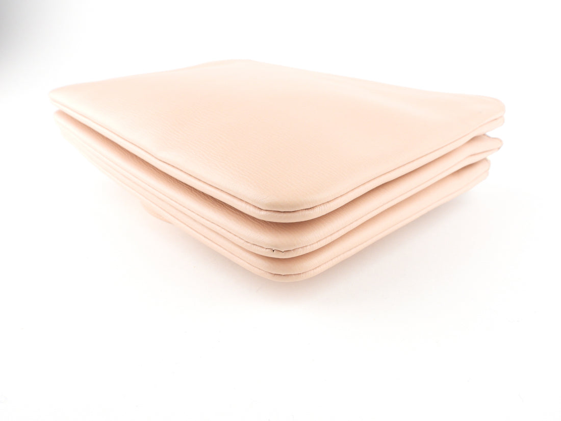 Celine Blush Pink Leather Trio Shoulder Bag
