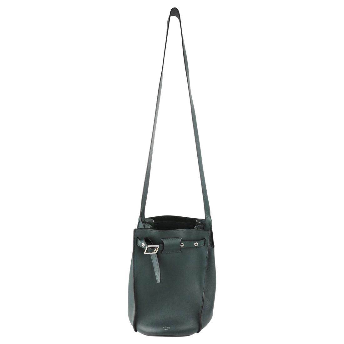 Celine Green Smooth Leather Belted Big Bag Nano Bucket Bag – I Miss You  Vintage
