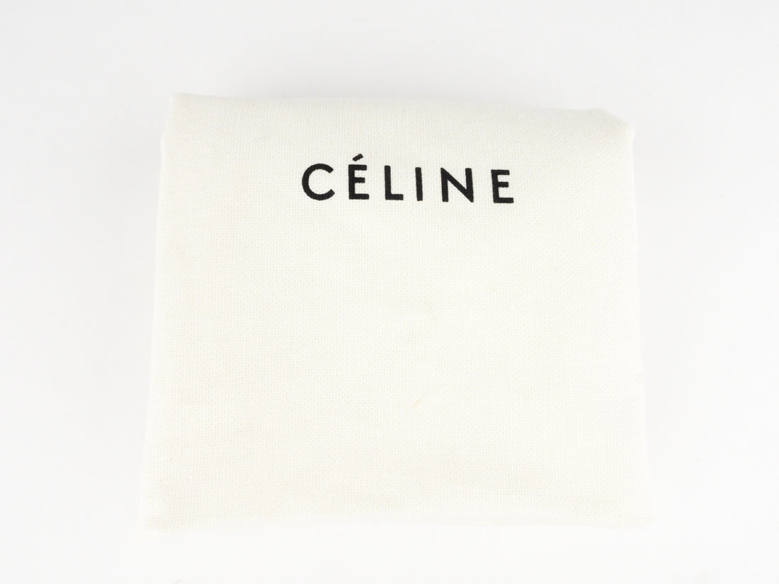 Celine Green Smooth Leather Belted Big Bag Nano Bucket Bag