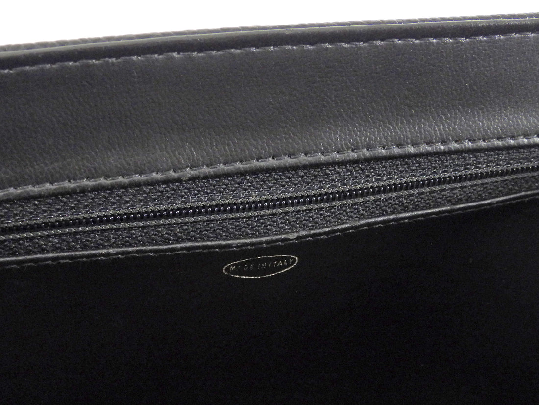 Chanel Black GHW Vintage Grained Leather CC Vintage Box Vanity Bag