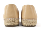 Chanel Beige and Black Leather CC Cap Toe Espadrilles - 37