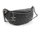 Chanel Black Quilted Lambskin Banane Waist Bag Fanny Pack