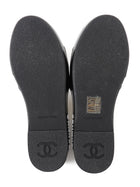 Chanel Black and White Quilted Leather CC Platform Slide Sandals - 37