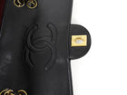 Chanel Black Vintage 1989 CC Medium Quilted Flap Bag