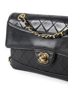Chanel Black Vintage 1989 CC Medium Quilted Flap Bag