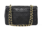 Chanel Black Vintage 1989 CC Medium Quilted Flap Bag