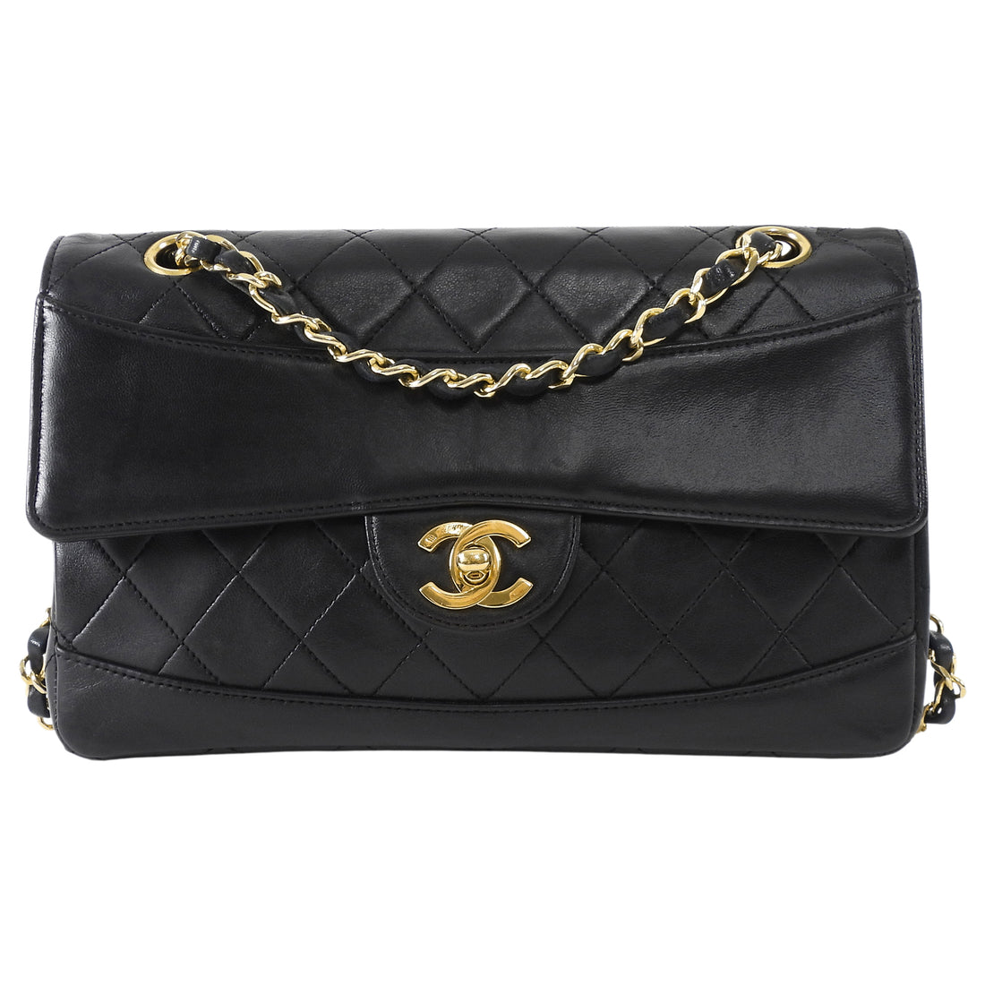Chanel Black Vintage 1989 CC Medium Quilted Flap Bag