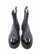 Chanel Black 20C Aged Leather CC Cap Toe Chelsea Boots - 37.5 (Fits 7)