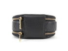 Chanel 2021 Black Quilted Caviar Leather Handle With Care Round Vanity Case Mini Bag