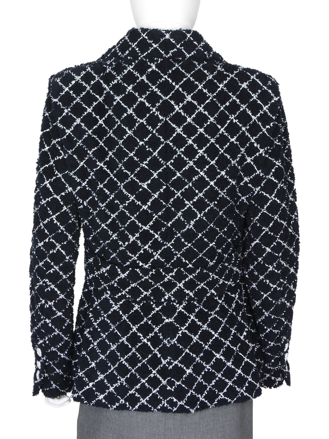 Chanel Black White 2019 C La Pausa Button Diamond Tweed Jacket-  FR 40 / 8 / M