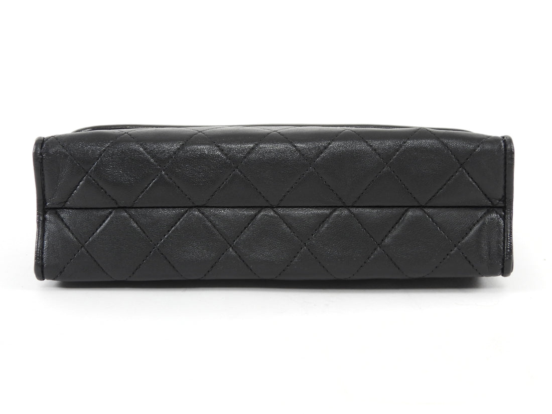Chanel Black 2006 Vintage Quilted Lambskin Tassel Flap Chain Bag