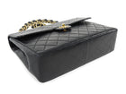 Chanel Black 2000-2002 Vintage Quilted Leather Jumbo Single Flap Chain Bag GHW