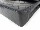 Chanel Black 2000-2002 Vintage Quilted Leather Jumbo Single Flap Chain Bag GHW