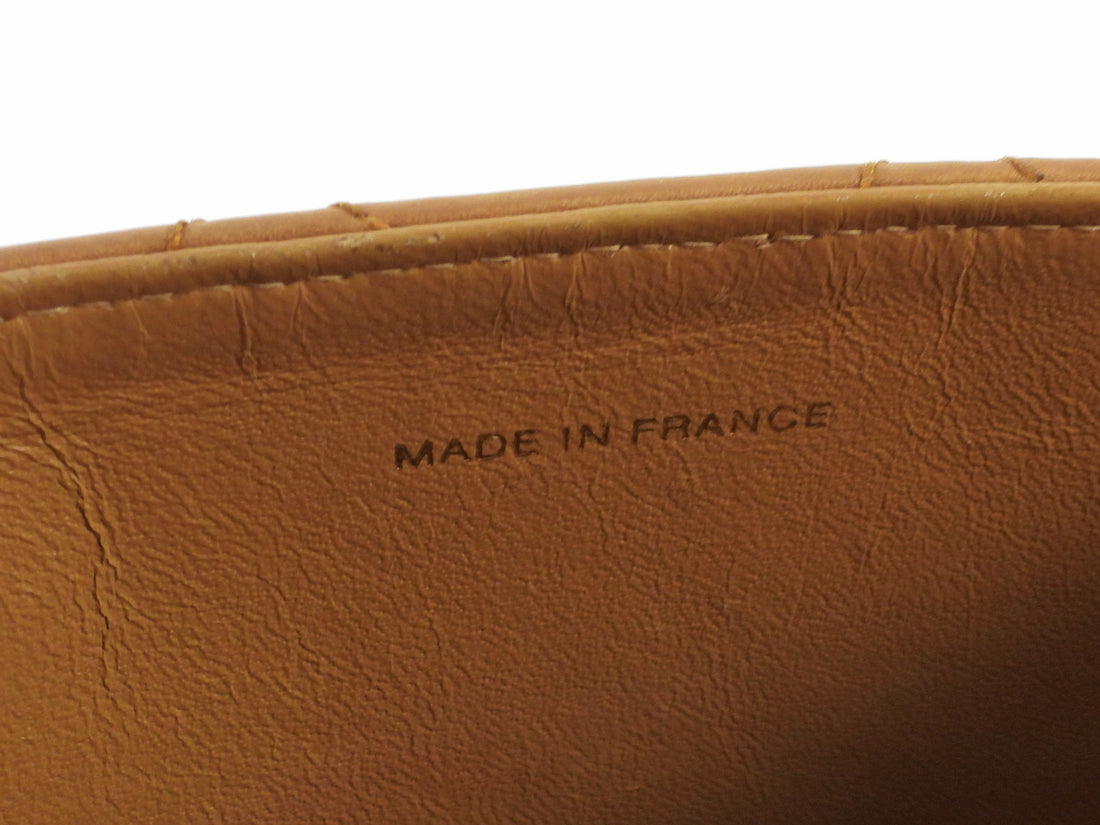 Chanel Camel Beige Vintage 1997 CC Quilted Medium Shoulder Bag
