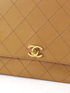 Chanel Camel Beige Vintage 1997 CC Quilted Medium Shoulder Bag