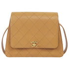 Chanel Camel Beige Vintage 1997 CC Quilted Medium Shoulder Bag