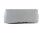 Chanel 24P Quilted Pale Ice Blue Shiny Lambskin Pearl Twist Mini Square Mini Flap Bag