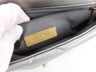 Chanel Silver Medium 19 Metallic Quilted Chain Bag
