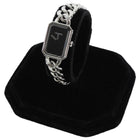 Chanel Stainles Steel Black Premiere Gourmette Chain SS Small Version Watch
