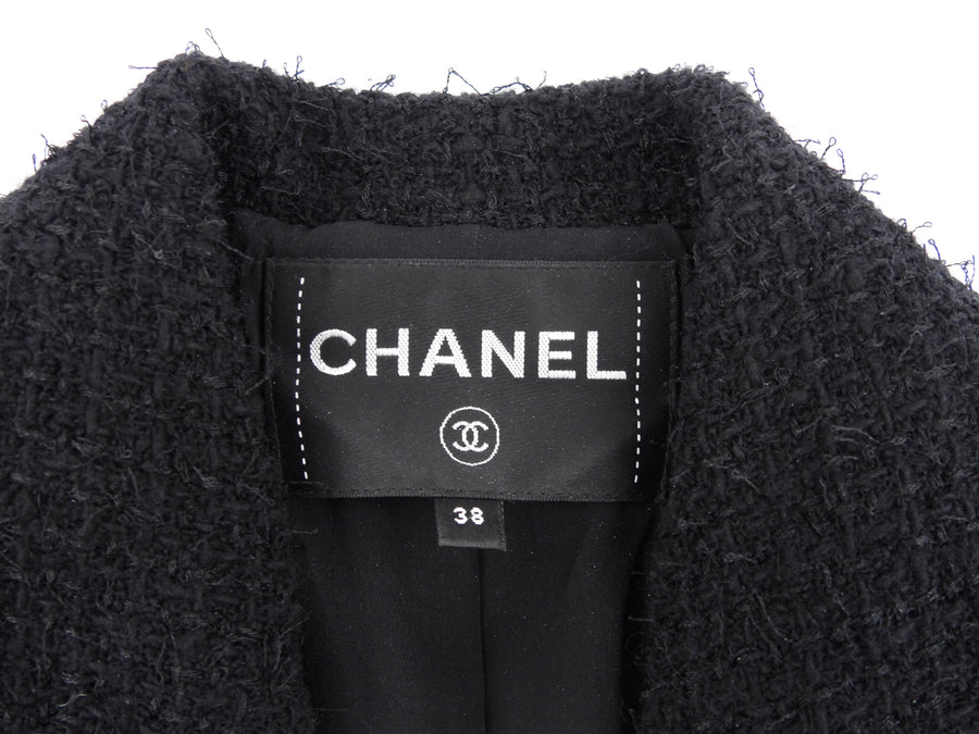 Chanel 20A Black, Cream and Gold Wool Tweed Double Breasted Jacket and – I  MISS YOU VINTAGE
