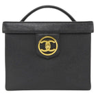 Chanel Black GHW Vintage Grained Leather CC Vintage Box Vanity Bag