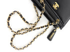 Chanel Vintage Black Patent Leather CC Chain Tote