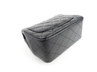Chanel CC Black Quilted Lambskin Leather Mini Square Flap Bag on Chain