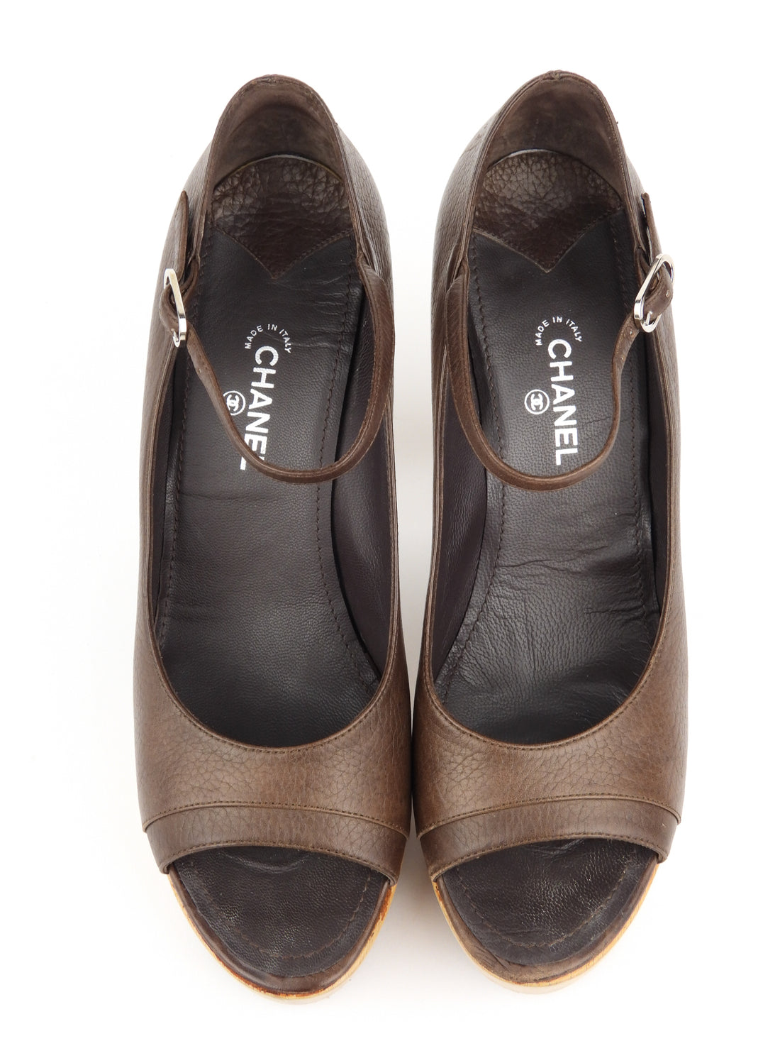 chanel black slip on shoes