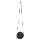 Chanel 2020 CC Black Caviar Leather Timeless Round Clutch with Chain SHW
