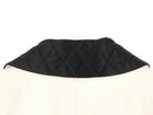 Chanel 21S Ecru Cotton Jacket with Silk  Satin Bow Accents- FR38
