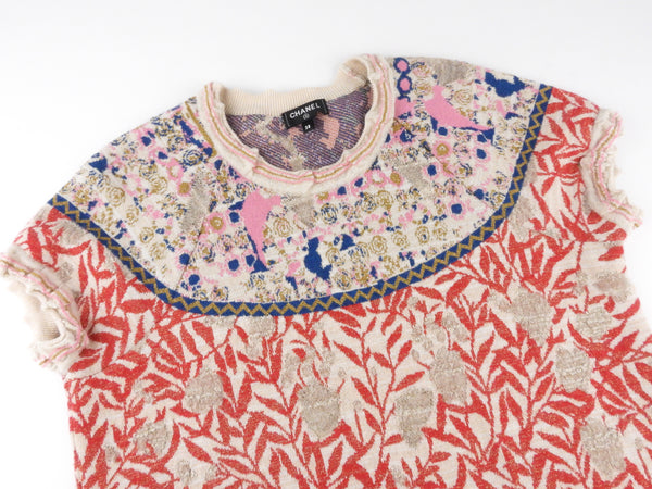 Chanel Multicolor Hieroglyphic Print Knit Drop Waist Midi Dress – I ...